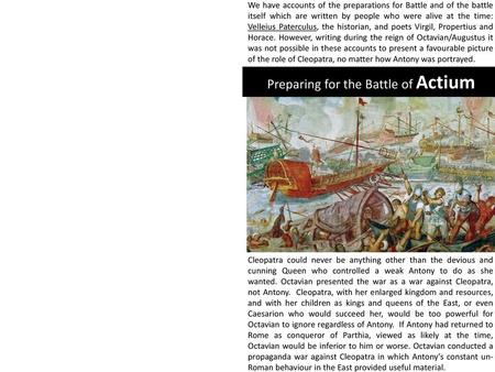 Preparing for the Battle of Actium