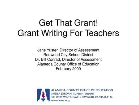 Get That Grant! Grant Writing For Teachers