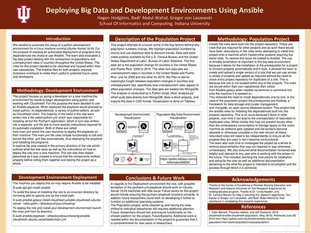 Deploying Big Data and Development Environments Using Ansible