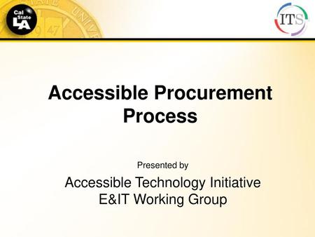 Accessible Procurement Process