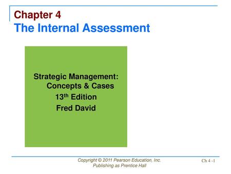 Chapter 4 The Internal Assessment