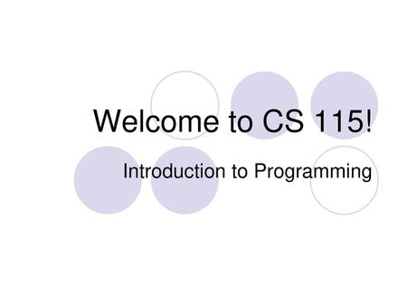 Introduction to Programming