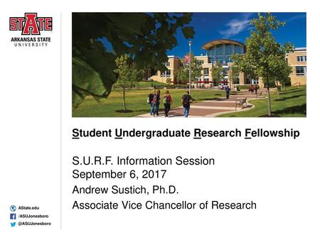 S.U.R.F. Information Session September 6, 2017