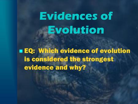 Evidences of Evolution