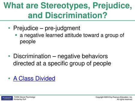 What are Stereotypes, Prejudice, and Discrimination?