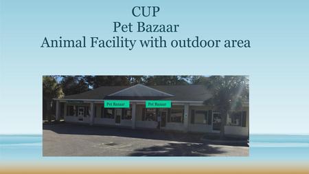 CUP Pet Bazaar Animal Facility with outdoor area