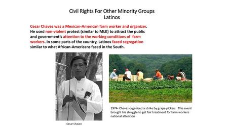 Civil Rights For Other Minority Groups Latinos