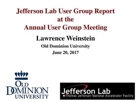 Jefferson Lab User Group Report at the Annual User Group Meeting