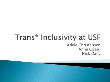 Trans* Inclusivity at USF