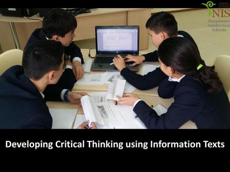 Developing Critical Thinking using Information Texts