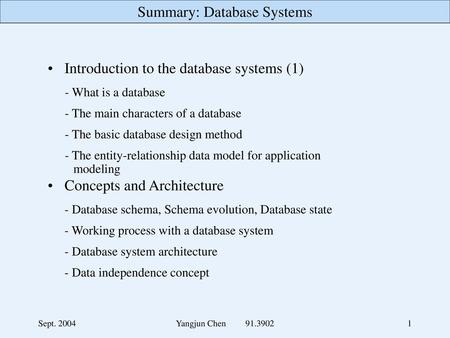 Introduction to the database systems (1)