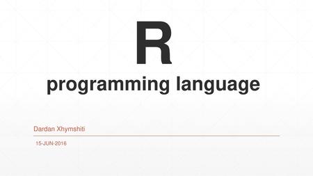 R programming language