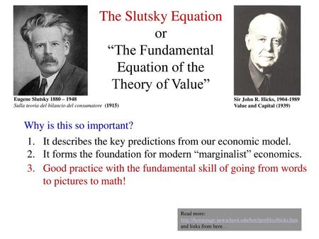 “The Fundamental Equation of the