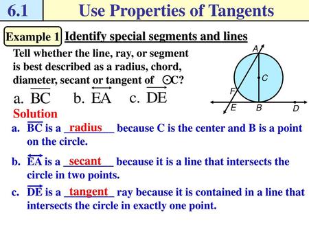 Use Properties of Tangents