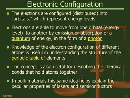 Electronic Configuration