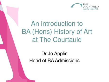 An introduction to BA (Hons) History of Art at The Courtauld