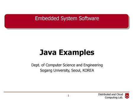 Java Examples Embedded System Software