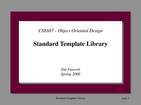 Standard Template Library