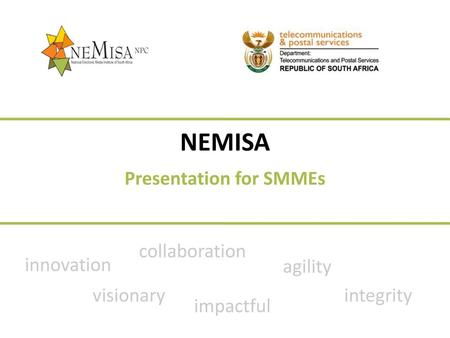 Presentation for SMMEs