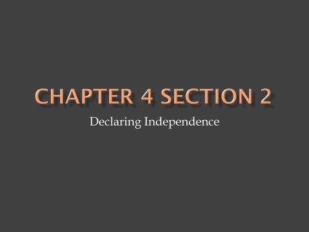 Declaring Independence