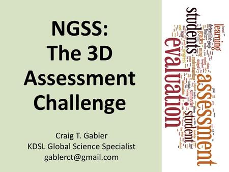 Craig T. Gabler KDSL Global Science Specialist