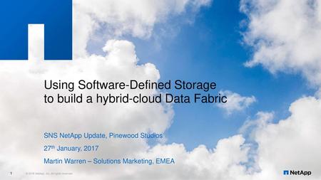 Using Software-Defined Storage to build a hybrid-cloud Data Fabric