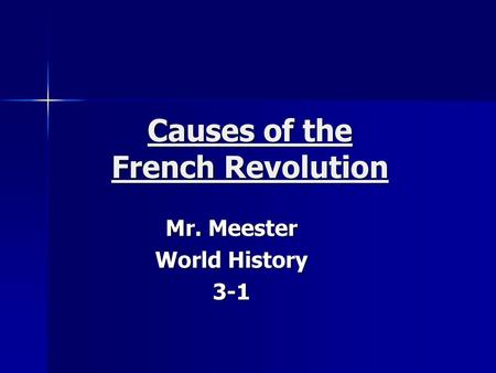 Causes of the French Revolution