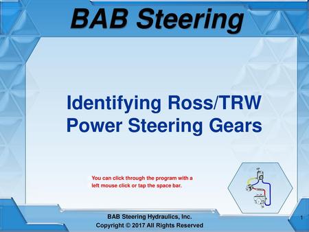 Identifying Ross/TRW Power Steering Gears