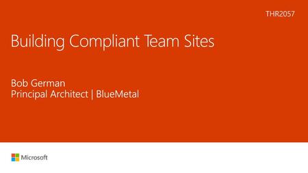 Building Compliant Team Sites