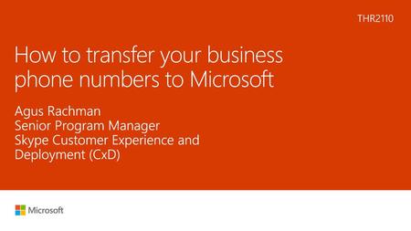 How to transfer your business phone numbers to Microsoft