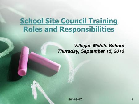 School Site Council Training Roles and Responsibilities