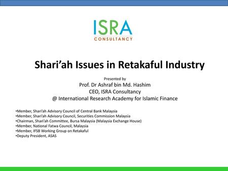 Shari’ah Issues in Retakaful Industry