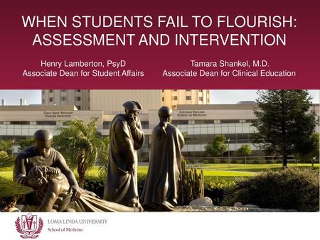 WHEN STUDENTS FAIL TO FLOURISH: ASSESSMENT AND INTERVENTION