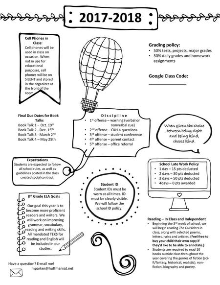 Grading policy: Google Class Code: _______________