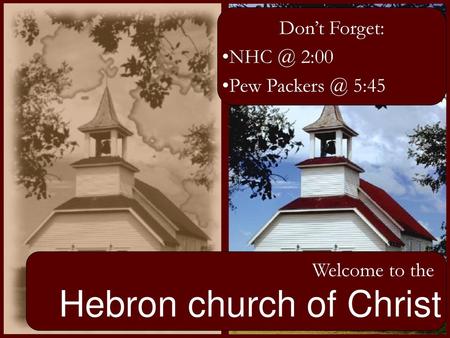 Hebron church of Christ