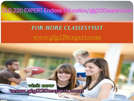 GLG 220 EXPERT Endless Education/glg220expert.com