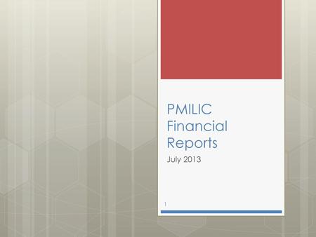 PMILIC Financial Reports