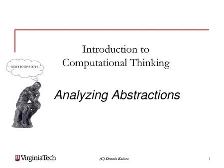 Introduction to Computational Thinking