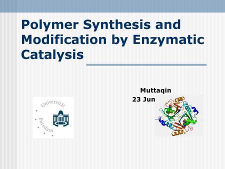 Polymer Synthesis and Modification by Enzymatic Catalysis