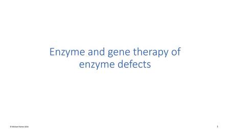 Enzyme and gene therapy of enzyme defects