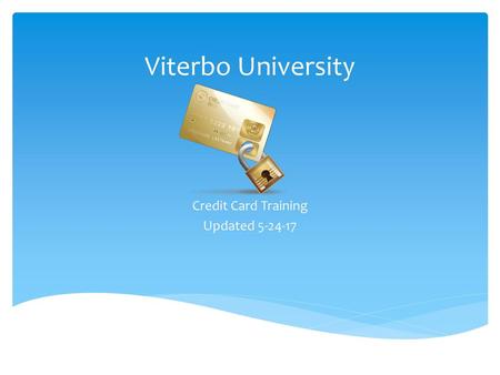 Credit Card Training Updated