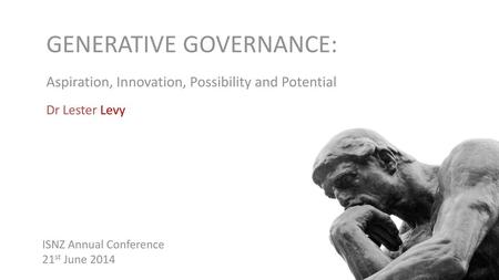 GENERATIVE GOVERNANCE: