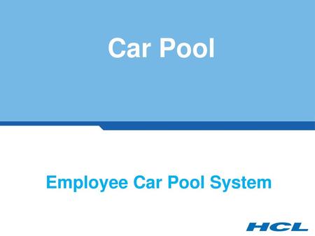 Employee Car Pool System