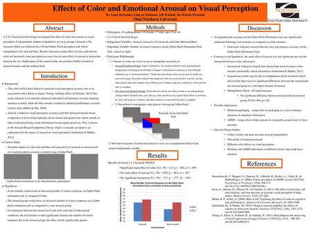 Effects of Color and Emotional Arousal on Visual Perception