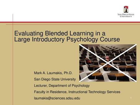 Evaluating Blended Learning in a Large Introductory Psychology Course