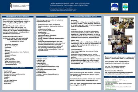 Geriatric Assessment Interdisciplinary Team Program (GAIT)