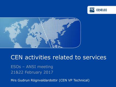 CEN activities related to services