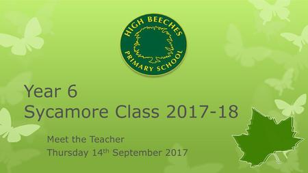 Meet the Teacher Thursday 14th September 2017