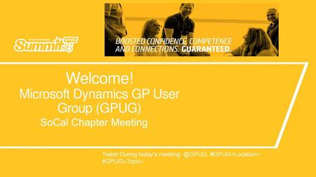 Welcome! Microsoft Dynamics GP User Group (GPUG)