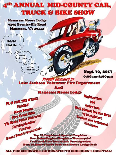 4th ANNUAL MID-COUNTY CAR, TRUCK & BIKE SHOW